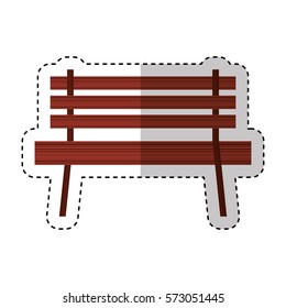 park chair isolated icon vector illustration design