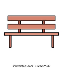 park chair wooden icon