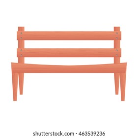 park chair wooden icon vector illustration graphic