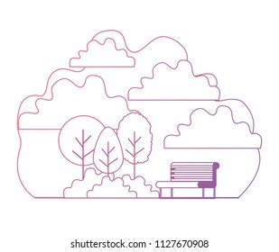 park with chairs scene