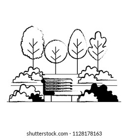 park with chairs scene