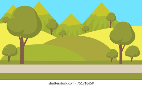 Park city background vector illustration