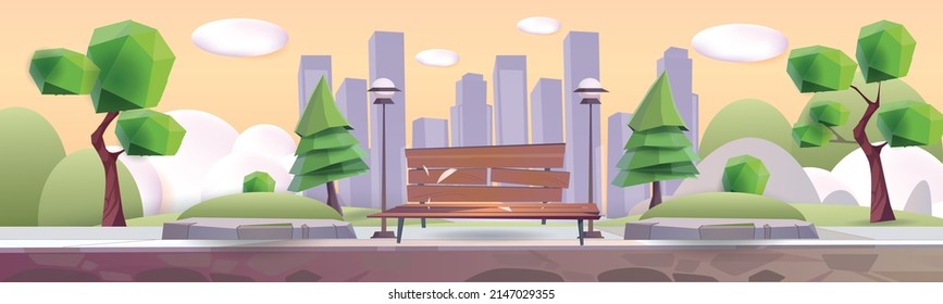 park city landscape outdoor vector public natural skyline cartoon