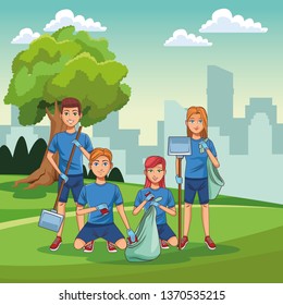 Park cleaning volunteers