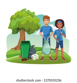 Park cleaning volunteers