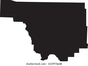 park county map in wyoming state