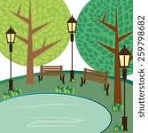 Park design  over white background, vector illustration.