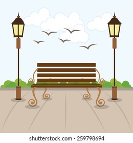 Park design  over white background, vector illustration.