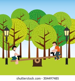 Park digital design, vector illustration 10 eps graphic