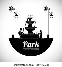 Park digital design, vector illustration 10 eps graphic