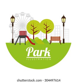 Park digital design, vector illustration 10 eps graphic
