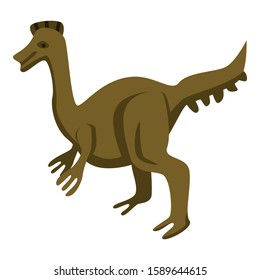 Park dinosaur icon. Isometric of park dinosaur vector icon for web design isolated on white background