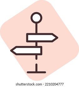 Park directions, illustration, vector on white background.