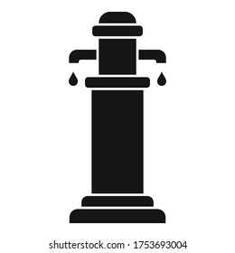 Park drinking fountain icon. Simple illustration of park drinking fountain vector icon for web design isolated on white background