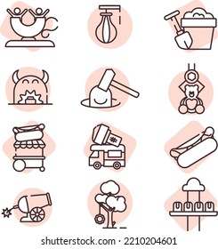 Park entertainment , illustration, vector on white background.