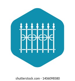 Park fence icon. Simple illustration of park fence vector icon for web