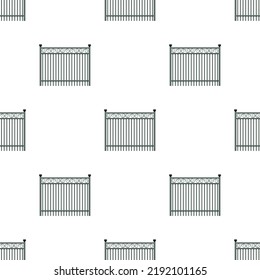 Park fence pattern seamless background texture repeat wallpaper geometric vector