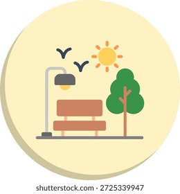 Symbol für flachen Kreis parken