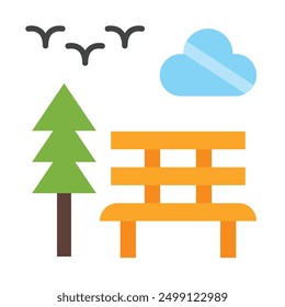 Park Flat Icon Design para personal y Uso comercial