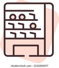Park food machine, illustration, vector on white background.