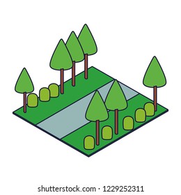 Park with footpath