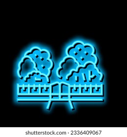 park and garden city landscape neon light sign vector. park and garden city landscape illustration