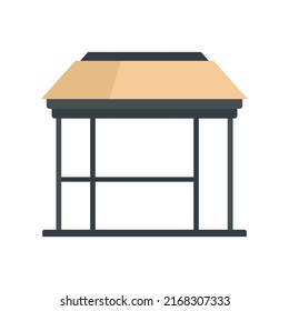Park gazebo icon. Flat illustration of park gazebo vector icon isolated on white background
