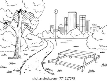 Park Sketch Images, Stock Photos & Vectors | Shutterstock