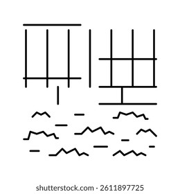 park grass line icon vector. park grass sign. isolated contour symbol black illustration