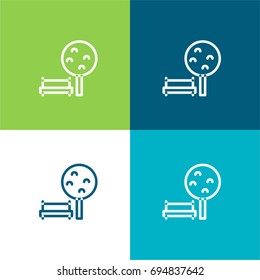 Park green and blue material color minimal icon or logo design