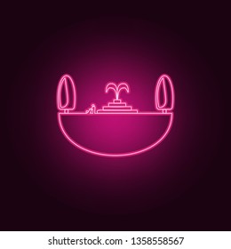 a park icon. Elements of Park and landscape in neon style icons. Simple icon for websites, web design, mobile app, info graphics