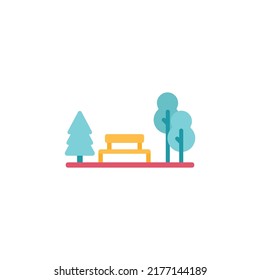 park icon flat style design. park icon vector illustration. isolated on white background.