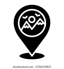 Park Icon Glyph Design Vector Illustration