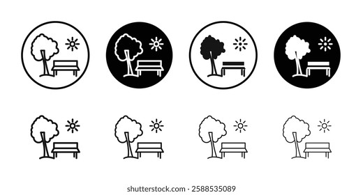 Park Icon line art vector