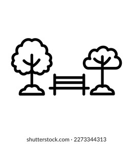 Park Icon Logo Design Vector Template Illustration Sign And Symbol Pixels Perfect