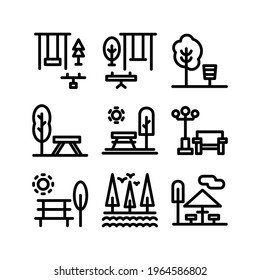 icono de parque o logotipo símbolo de signo aislado ilustración vectorial - Colección de iconos vectoriales de estilo negro de alta calidad

