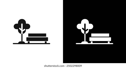 Park Icon logo set vector