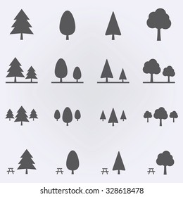 Park icon set . Vector illustration