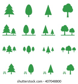 Park icon set . Vector illustration