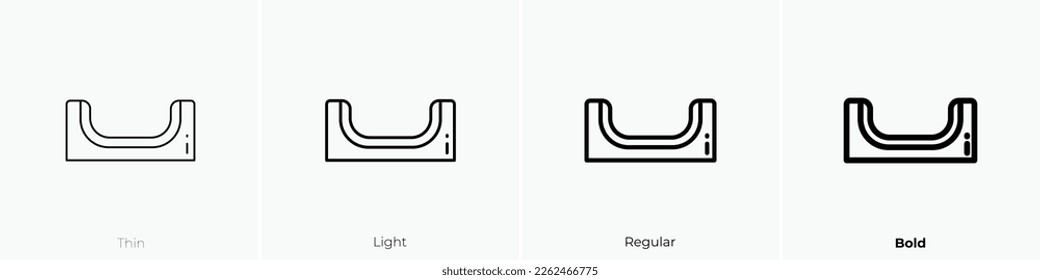 park icon. Thin, Light Regular And Bold style design isolated on white background