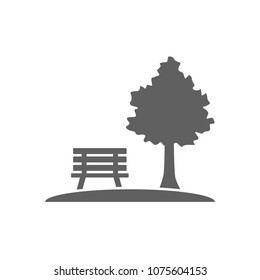 Park icon in trendy flat style isolated on white background. Symbol for your web site design, logo, app, UI. Vector illustration, EPS