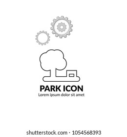 Park icon vector.Can be used as icon or logo for websites, applications, mobile and UI design, vector illustration