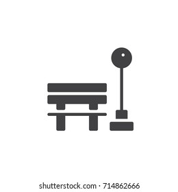 Park icon vector, filled flat sign, solid pictogram isolated on white. Symbol, logo illustration.
