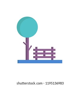park icon vector flat style