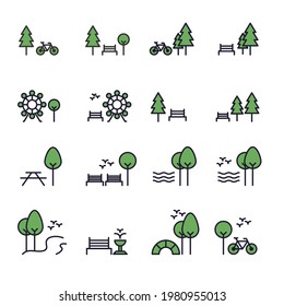 park icon vector illustration .