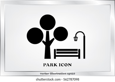 Park icon vector illustration .