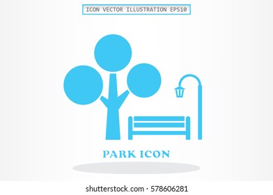 Park icon vector illustration.