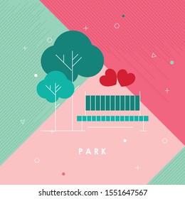 
Park icon vector illustration EPS 10.
