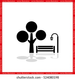 Park icon vector illustration EPS 10.
