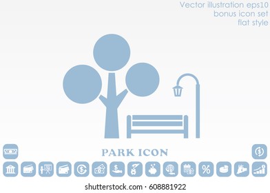 Park icon vector illustration EPS 10.